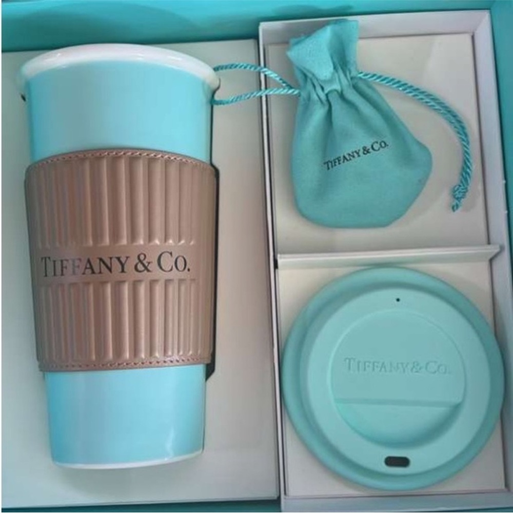 Tiffany & Co. Blue and Brown Travel Cup Set - Picture 9 of 9